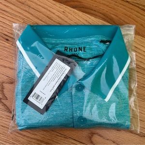 RHONE Temp Zone Long Sleeve Golf Polo Shirt Mens Medium Blue NEW NWT
